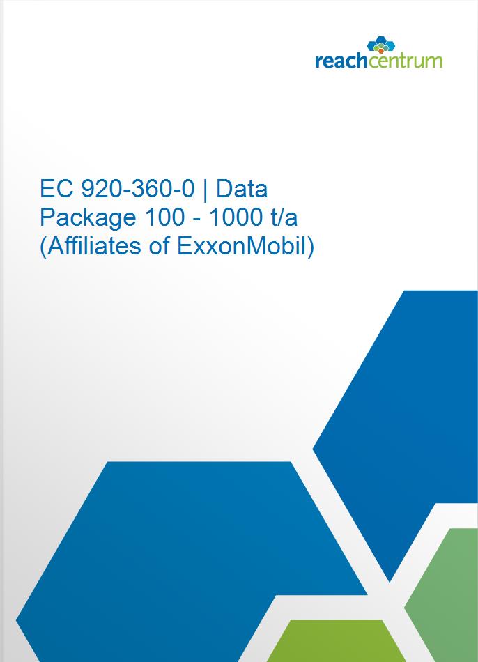 EC 920-360-0 | Data Package 100 - 1000 t/a (Affiliates of ExxonMobil)