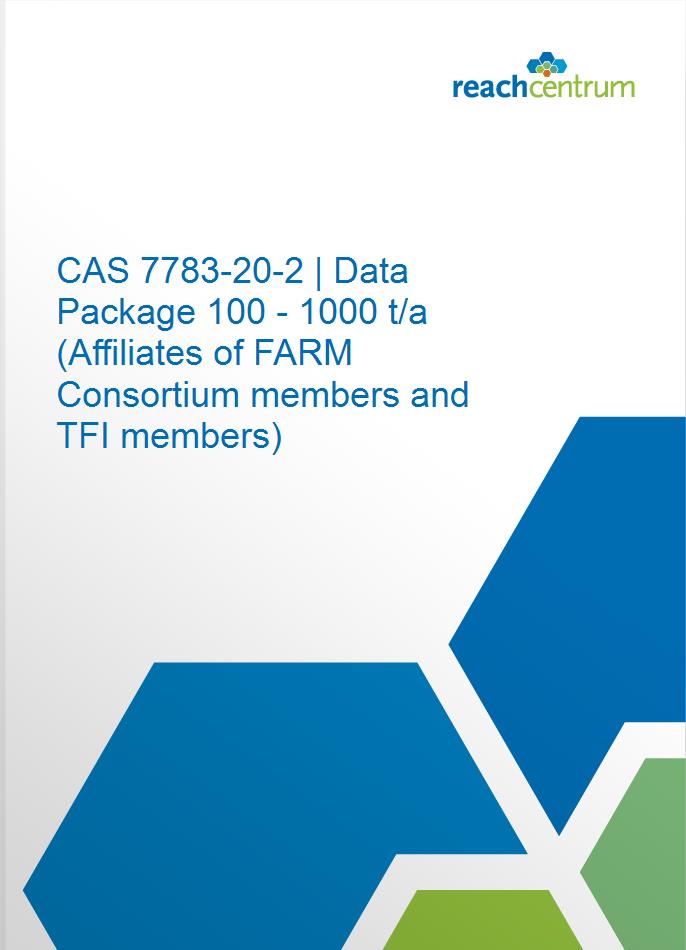 CAS 7783-20-2 | Data Package 100 - 1000 t/a (Affiliates of FARM Consortium members and TFI members)