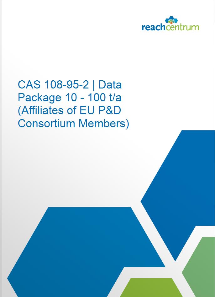 CAS 108-95-2 | Data Package 10 - 100 t/a (Affiliates of EU P&D Consortium Members)
