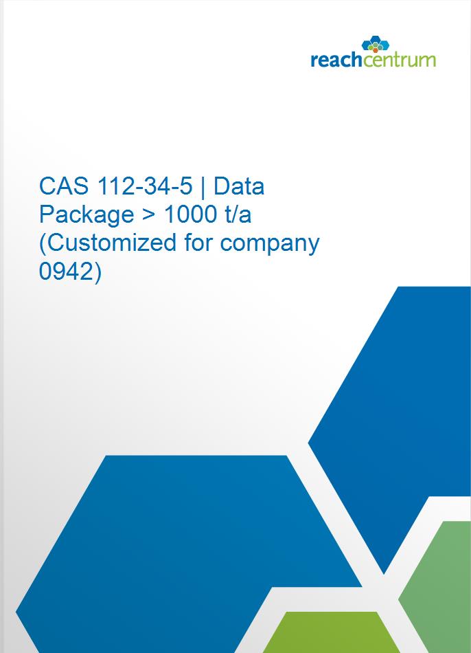 CAS 112-34-5 | Data Package > 1000 t/a (Customized for company 0942)
